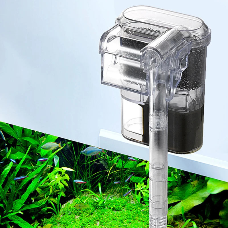 Aquarium Hang On Mini Filter USB Power Interface 2.5W 250H/L For Fish Tanks Below 30cm