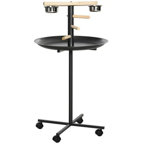 PawHut Bird Play Stand Portable Parrot Perch With Wheels