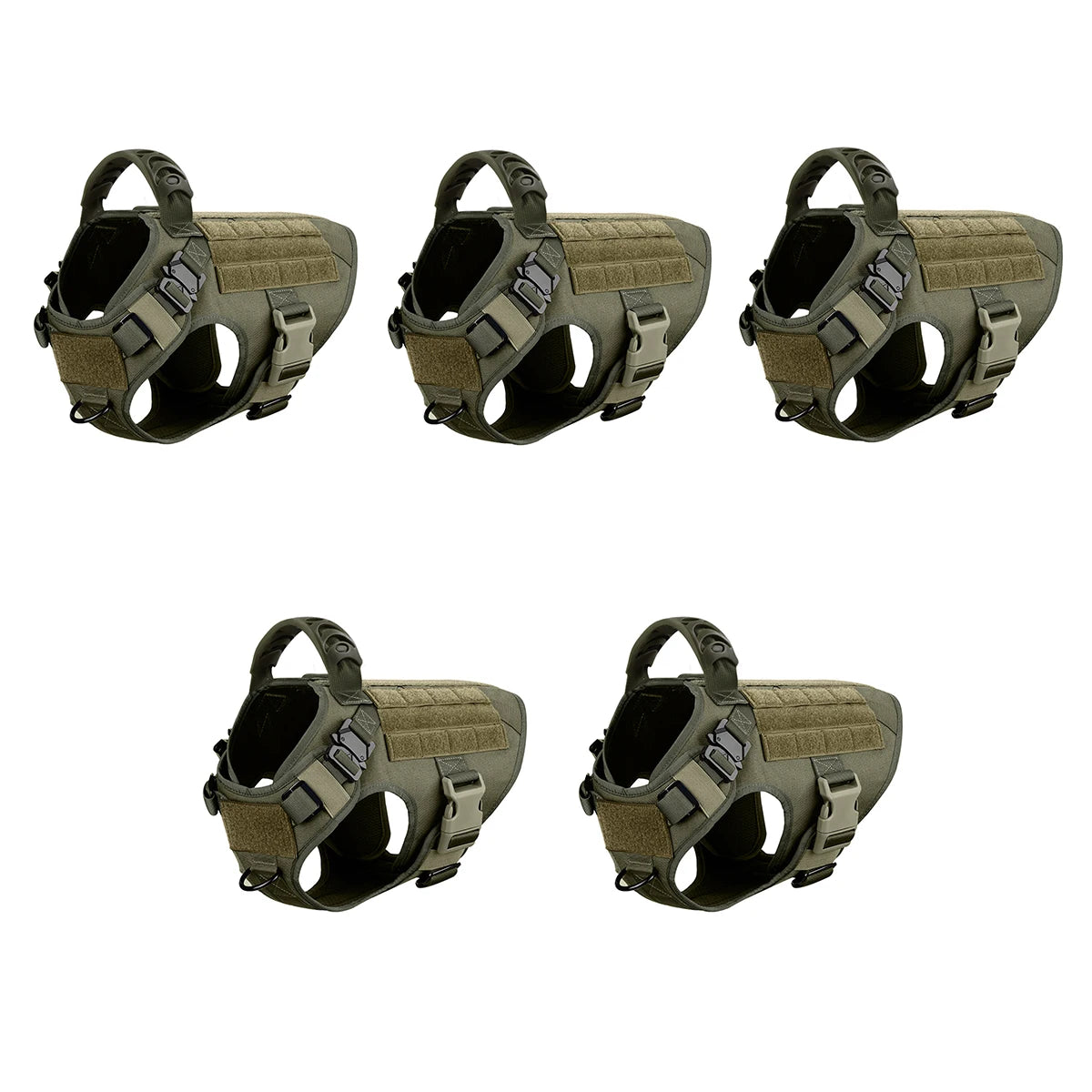 5 Pieces Large Dog Harnesses for German Shepherd and Malinois Training and Walking Vests for Medium and Large Dogs