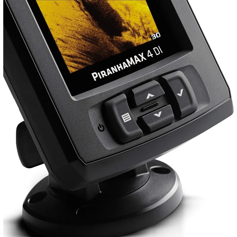 Humminbird Piranhamax 4 Fish Finder Dual Beam Sonar Tilt and Swivel Mount Black