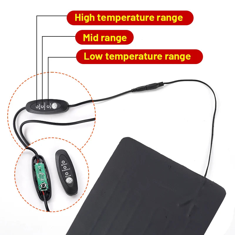 5V 2A Pet Heating Pad USB Reptile Warm Pad With Controller