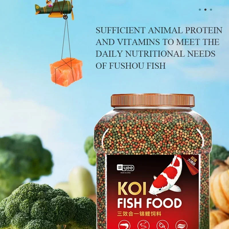 YEE Granular Mixed Koi Fish Food Gold Fish Feed Bagged
