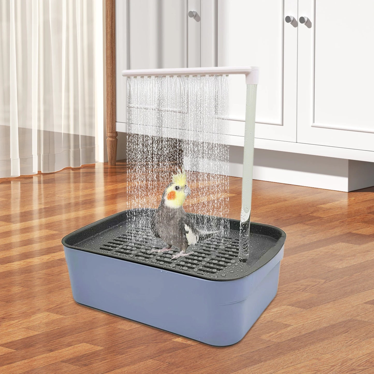 Parrot Automatic Bathtub Bird Bath Circulating Water Shower Pet Bird Cleaning Bath Tub