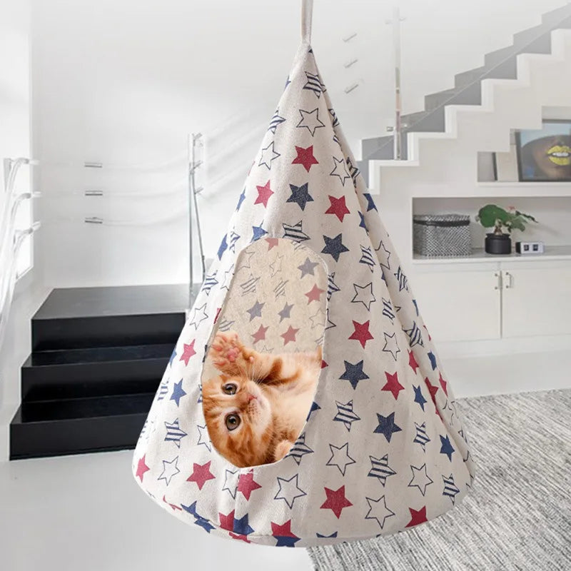 Hammock Cat Bed House Window Cushion Basket Nest Playing Cave for Cats and Kittens