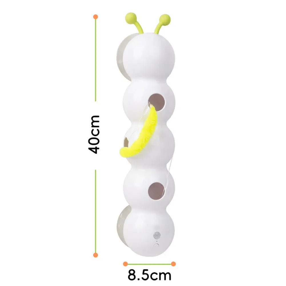 Caterpillar Interactive Cat Toy Motion Activated Kitten Toy Rechargeable Automatic Tail Toy for Bored Indoor Cats