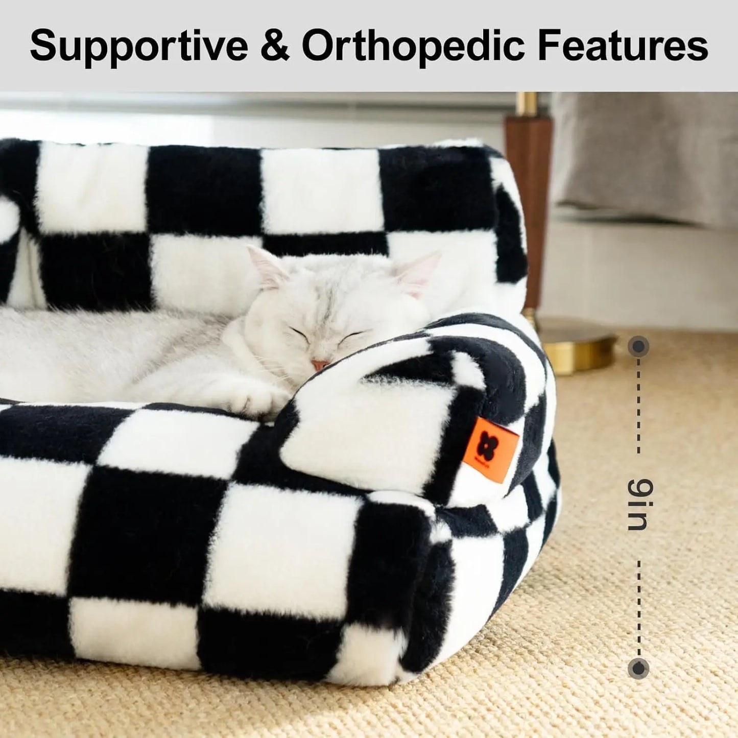 Mewoofun Pet Couch Bed 26x19 Washable Cat Bed for Dogs