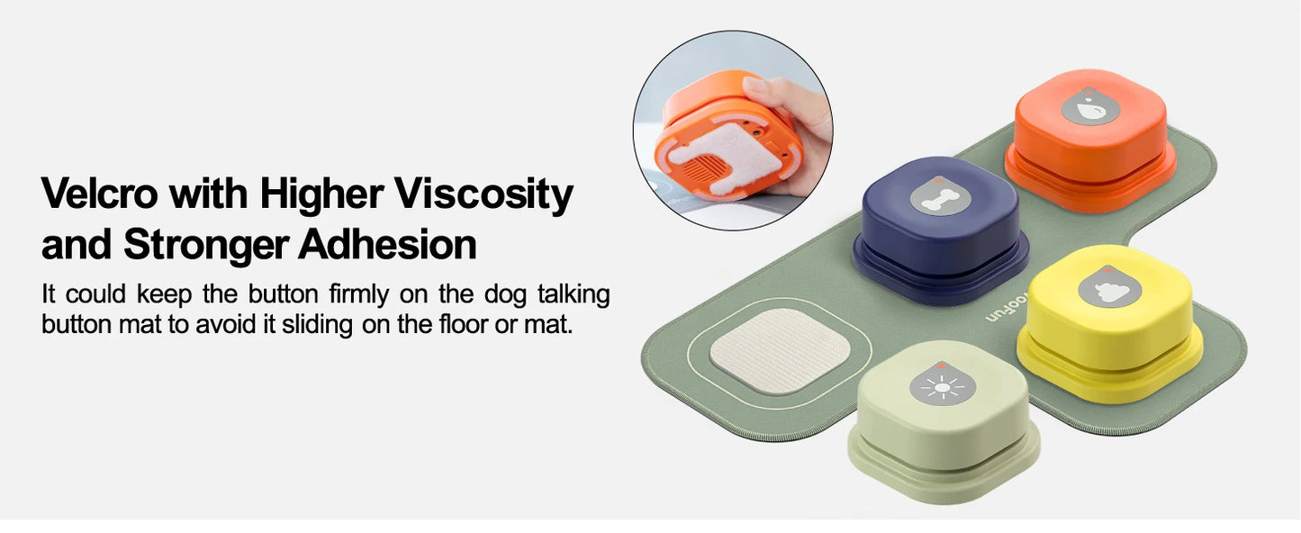 Mewoofun Dog Buttons with Rubber Mat Recordable Talking Set