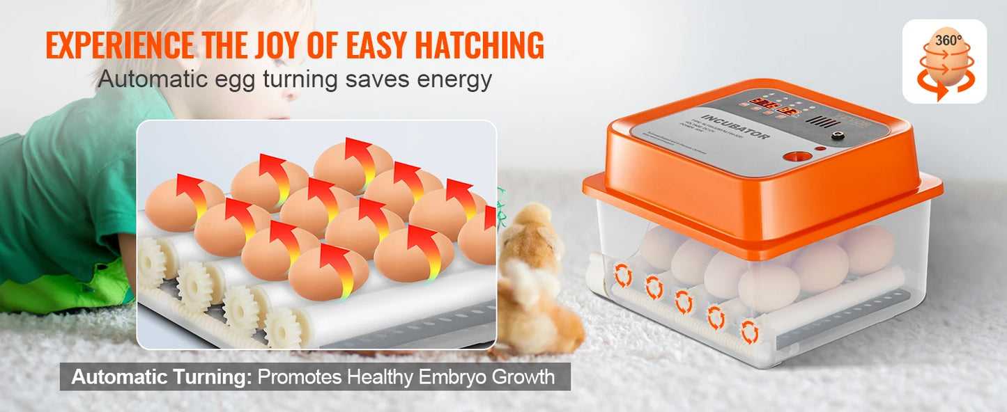VEVOR Egg Incubator Automatic Egg Turner with Temperature Control