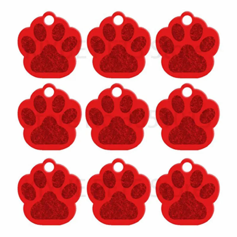 Wholesale 100Pcs Paw Pet Dog ID Tag Custom Engraved