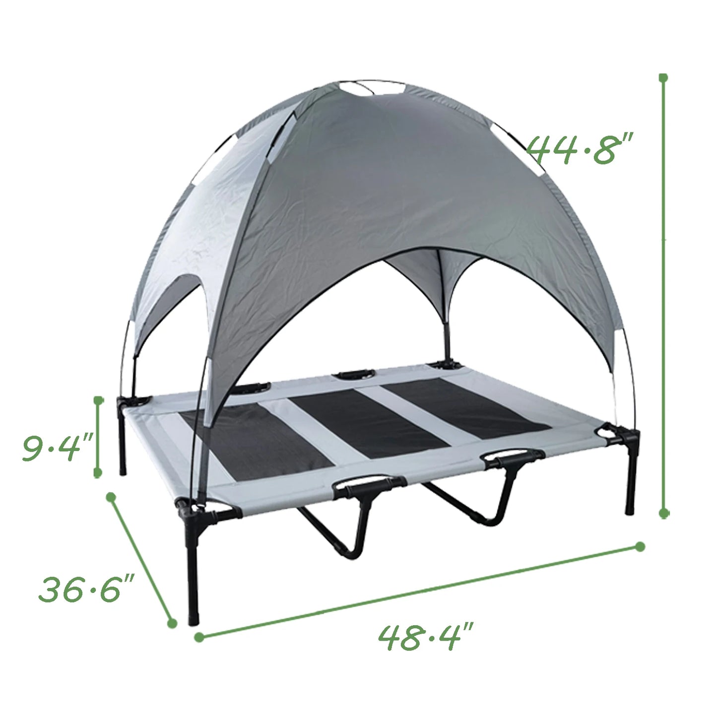 Dog Bed with Canopy Anti Scratch Oxford Fabric Portable Elevated Cot for Large Dogs Indoor Outdoor