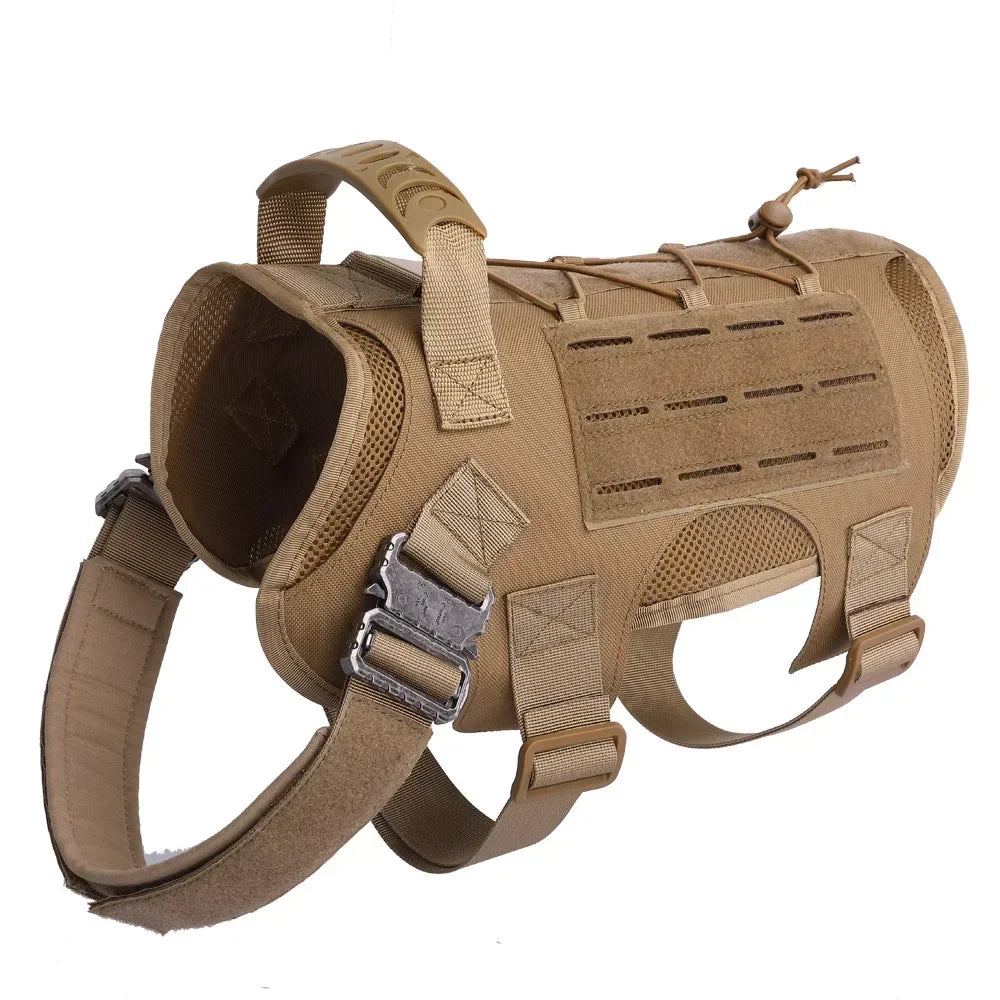 Military Large Dog Harness Pet German Shepherd K9 Malinois Tactical Vest Leash Set