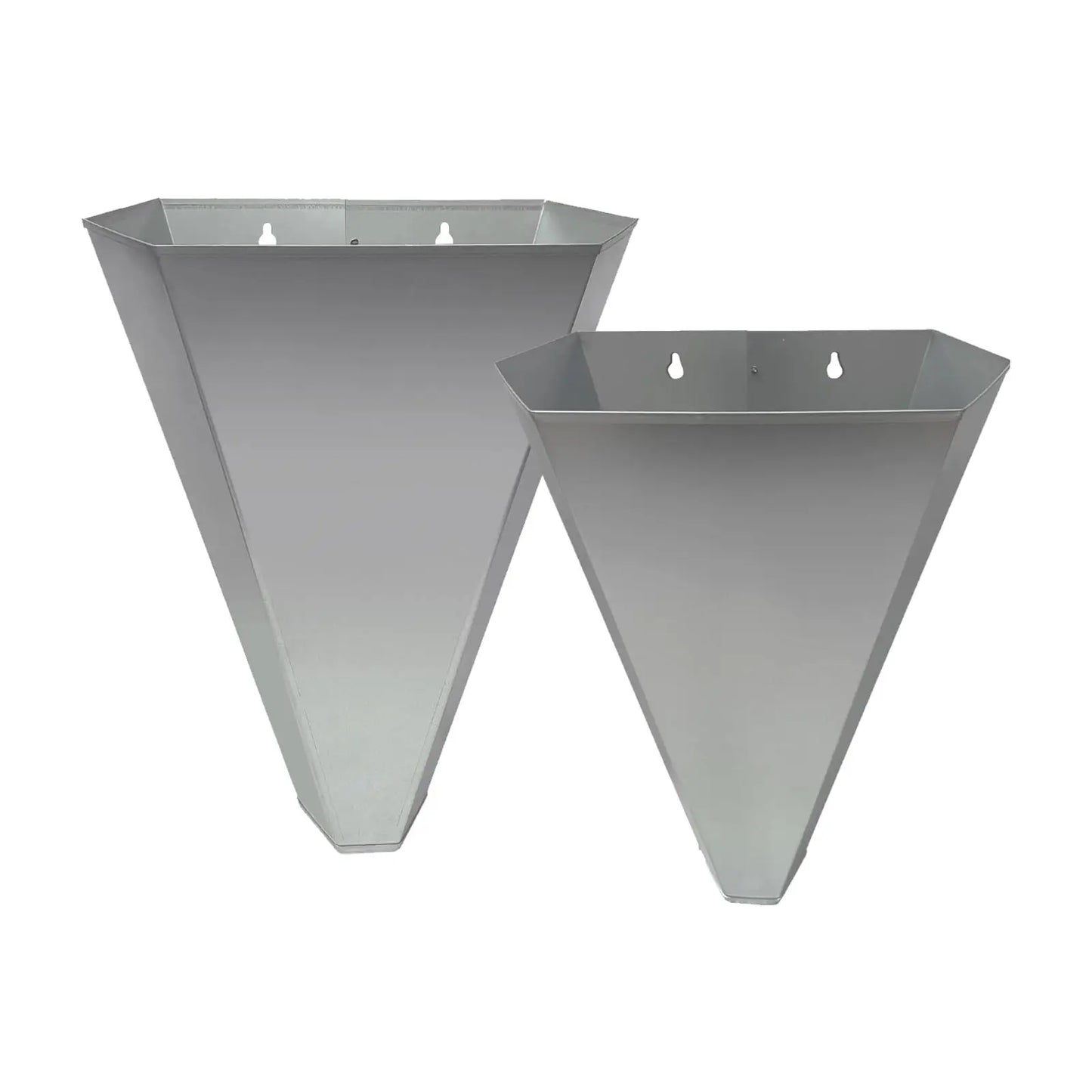 Galvanized Steel Poultry Restraining Cone Large Chicken Cones for Layers Broilers and Turkeys Up to 8 Pounds Flat Back