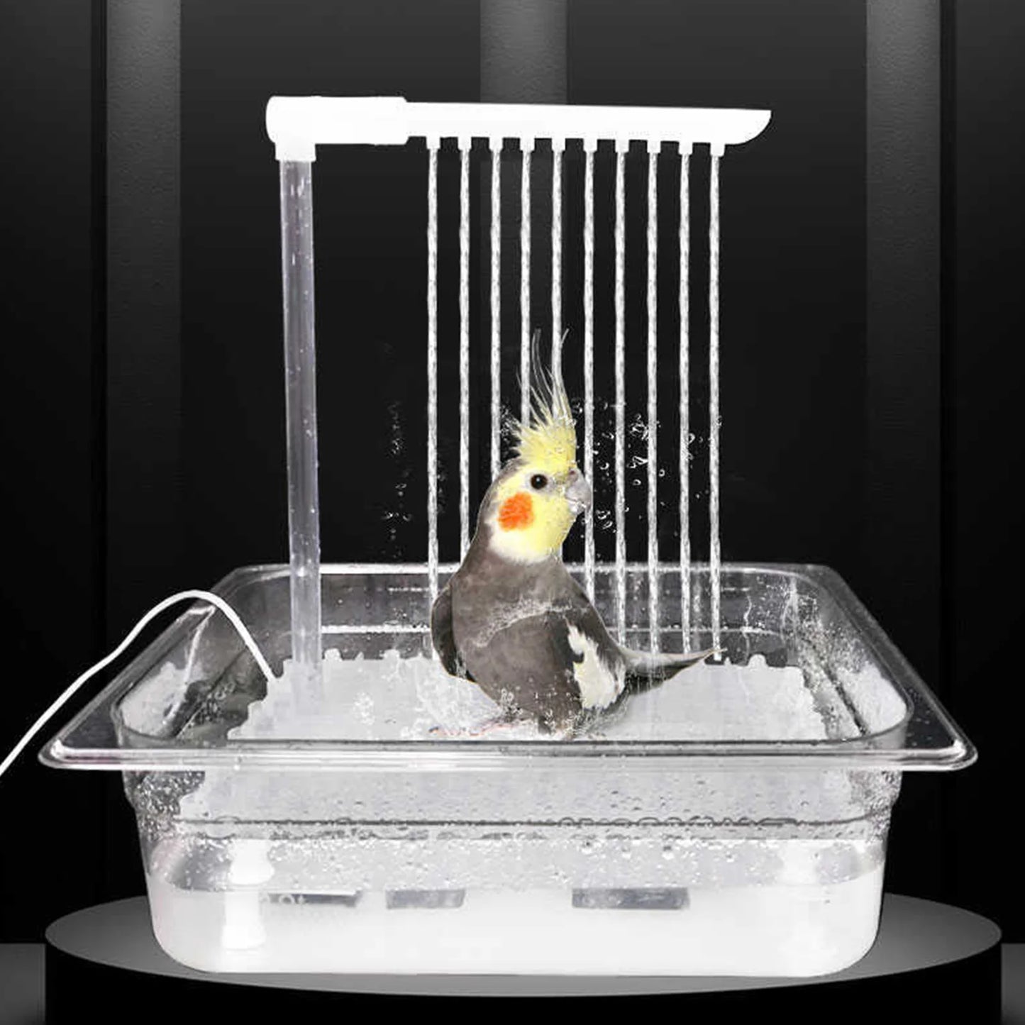 Parrot Automatic Bathtub Bird Bath Circulating Water Shower Parrot Circulation Shower Pet Bird Bathtub Bird Cleaning Bath Tub