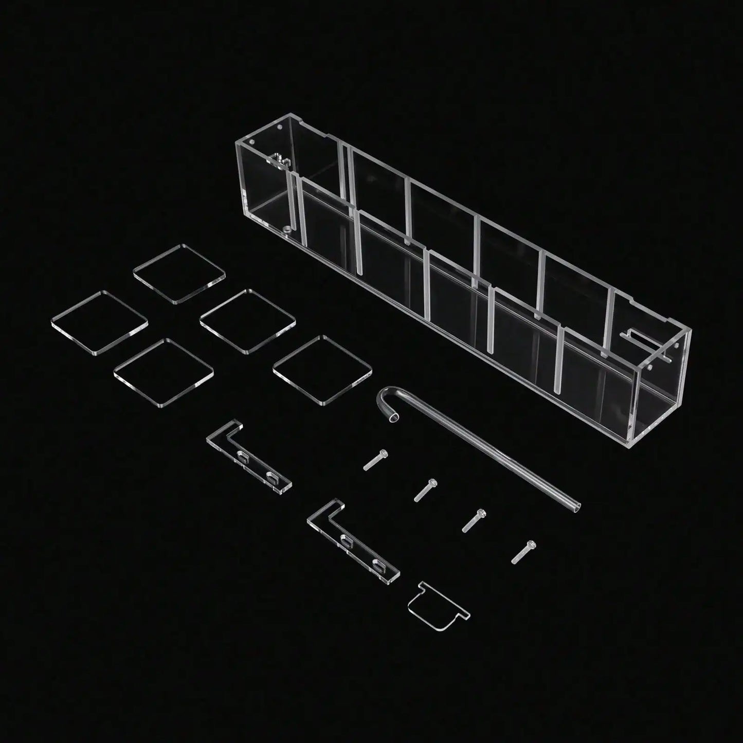 6 Grids Transparent Acrylic Aquarium Fish Tank External Hang On Filter Box