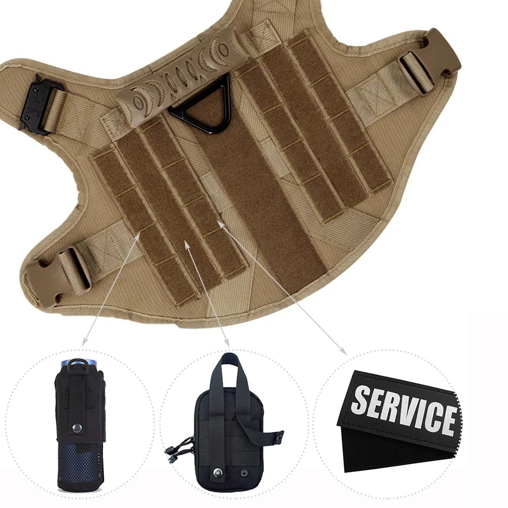 5 Pieces Large Dog Harnesses for German Shepherd and Malinois Training and Walking Vests for Medium and Large Dogs