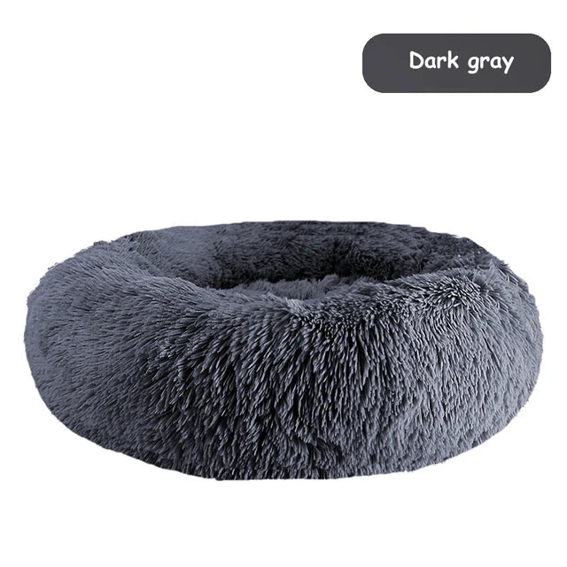 Donut Dog Bed Warm Soft Plush Pet Bed For Large Small Dogs