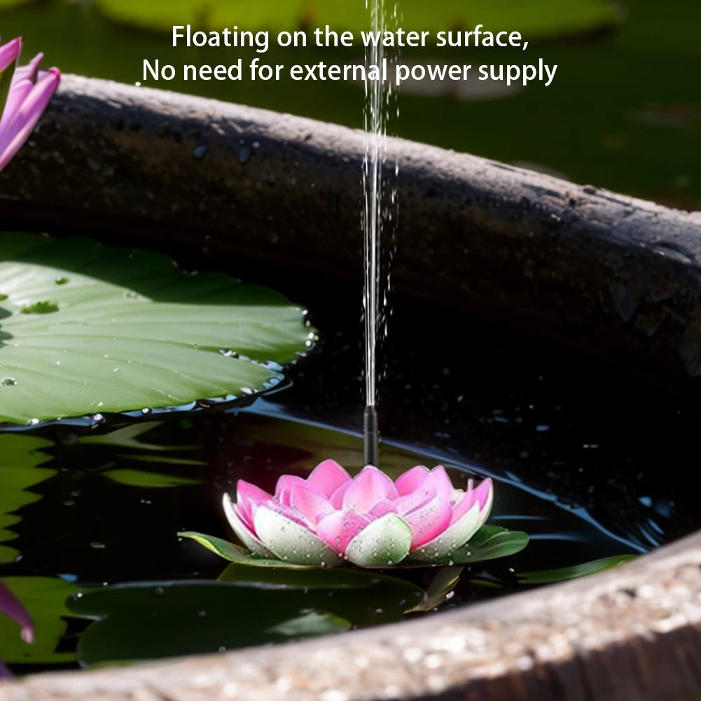 Lotus Solar Water Fountain Brushless Pump Floating Garden Fountain Solar Powered for Outdoor Bird Bath