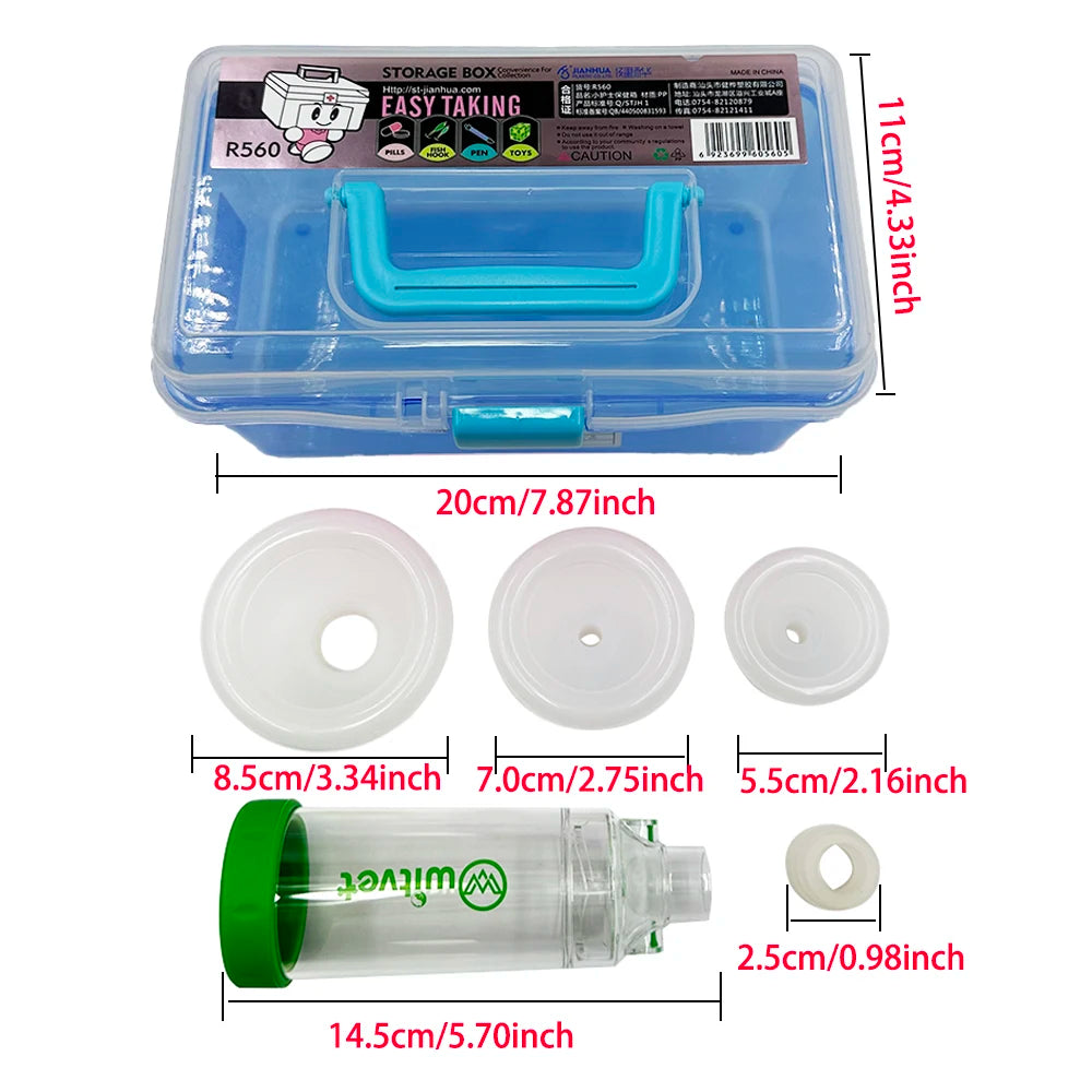 New Pet Feline Cat Dog Aerosol Chamber Tank Spacer Assist Inhalation Pump Nebulizer