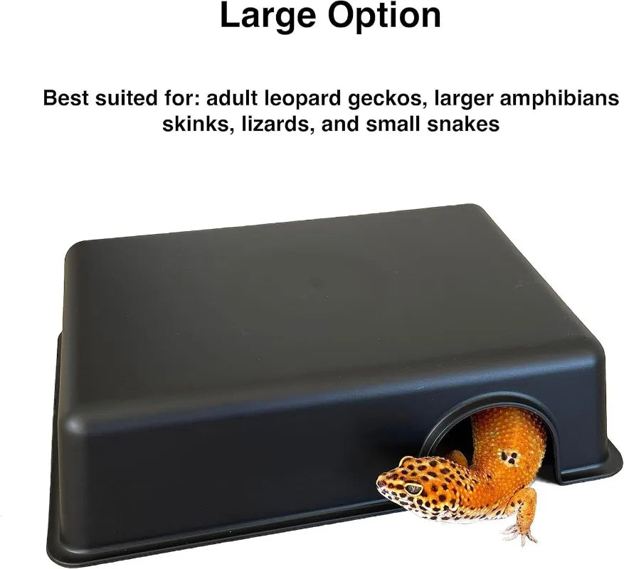 Plastic Reptile Hide Box For Leopard Geckos Snakes Lizards