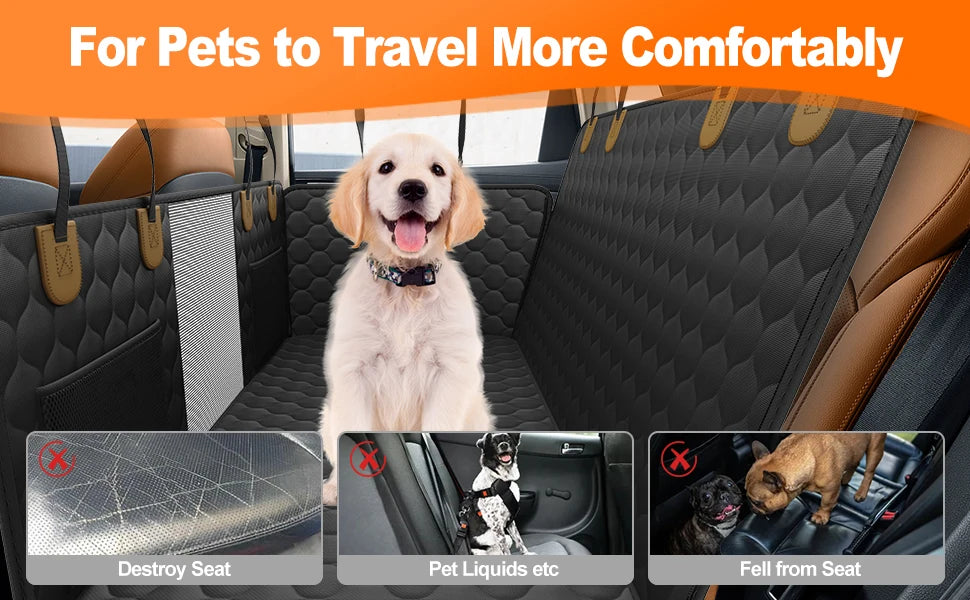 Waterproof Pet Travel Accessories Foldable Dog Car Seat Protector