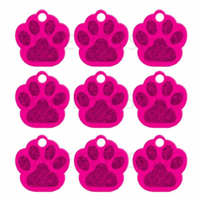 Wholesale 100Pcs Paw Pet Dog ID Tag Custom Engraved