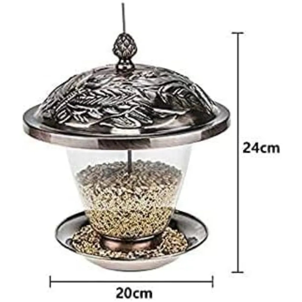 Clear Window Wild Bird Feeder Outdoor Garden Backyard Decorative Easy to Clean Hanging Mount