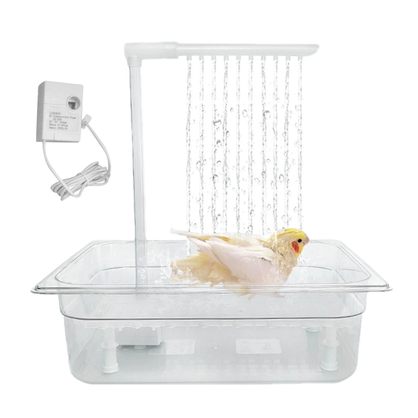 Parrot Automatic Bathtub Bird Bath Circulating Water Shower Parrot Circulation Shower Pet Bird Bathtub Bird Cleaning Bath Tub