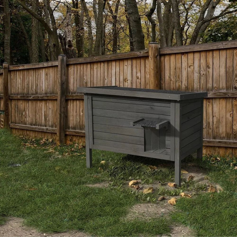 gdlf outdoor cat house feral cat enclosure 100% insulated all-round foam weatherproof solid wood large size for multiple felines