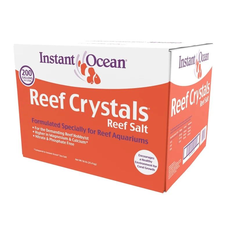 Reef Crystals Reef Salt Aquariums Sea Salt Formula for Coral Growth Extra Calcium Trace Elements and Vitamins 200 Gallons