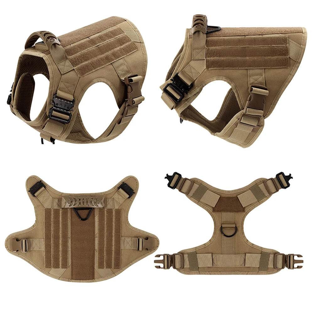 5 Pieces Large Dog Harnesses for German Shepherd and Malinois Training and Walking Vests for Medium and Large Dogs