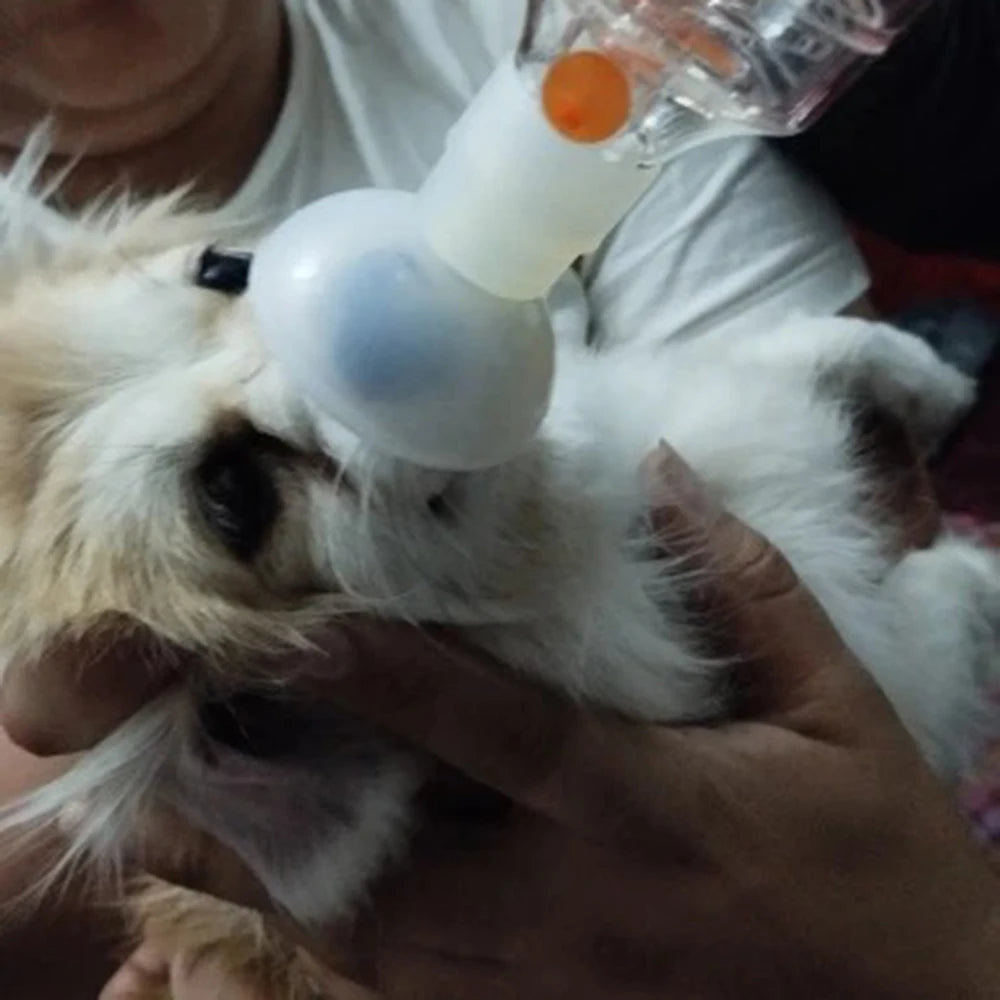 New Pet Feline Cat Dog Aerosol Chamber Tank Spacer Assist Inhalation Pump Nebulizer