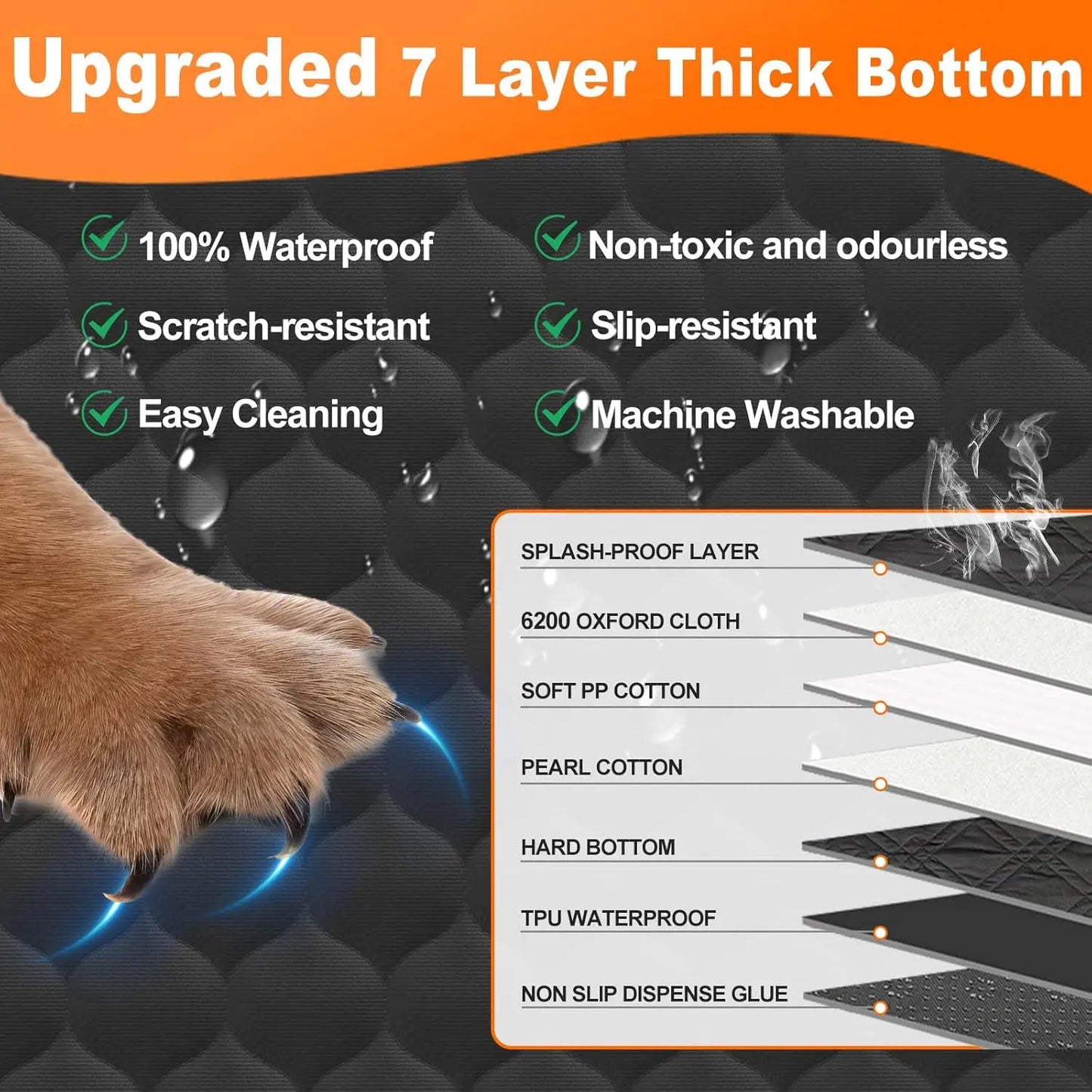 Waterproof Pet Travel Accessories Foldable Dog Car Seat Protector