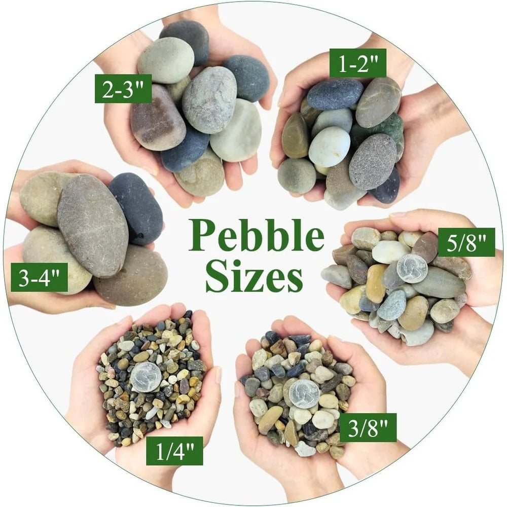 5 Pounds Natural River Rocks Aquarium Gravel Fish Tank Pebbles Plant Drainage Stones Garden Landscaping Soil Enhancer