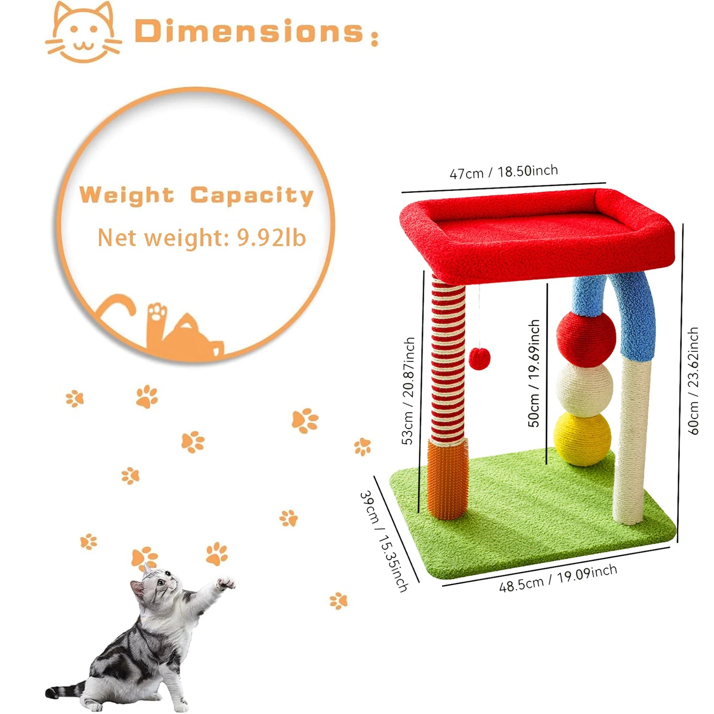 Indoor Cat Tree Tower With Scratching Post And Cozy Beds