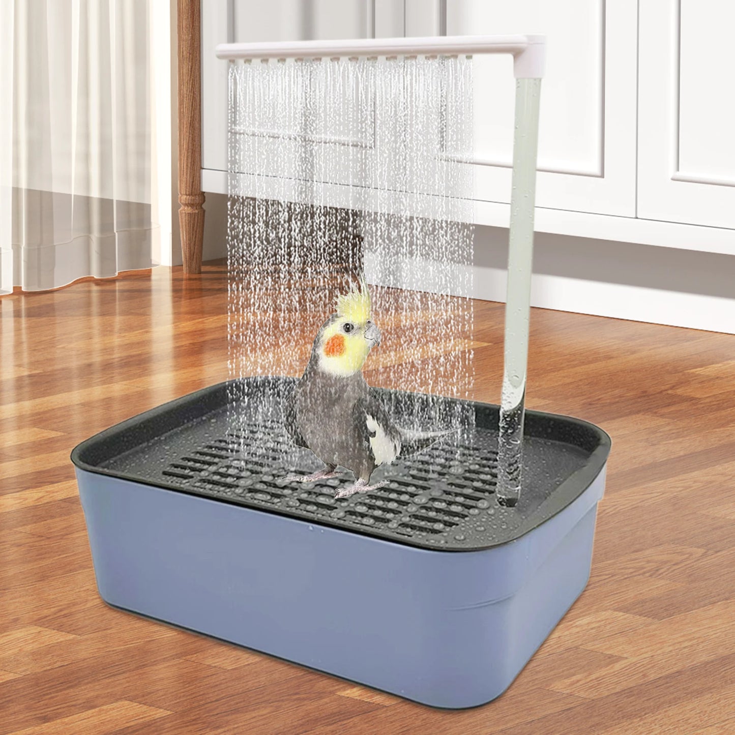 Parrot Automatic Bathtub Bird Bath Circulating Water Shower Pet Bird Cleaning Bath Tub