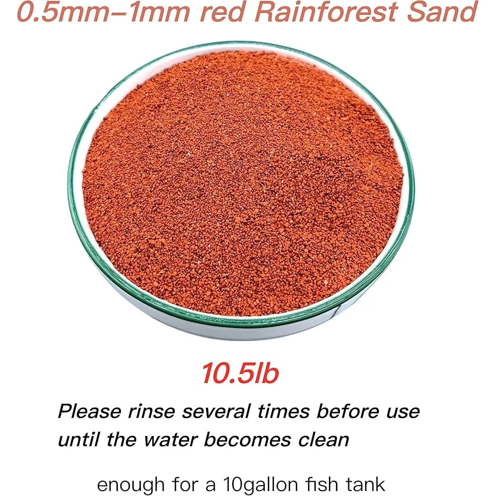 11 Pound Natural Red Sand Aquarium Substrate Coarse Lava Rock Soil Fish Tank Plant Gravel Landscaping Succulent Additive