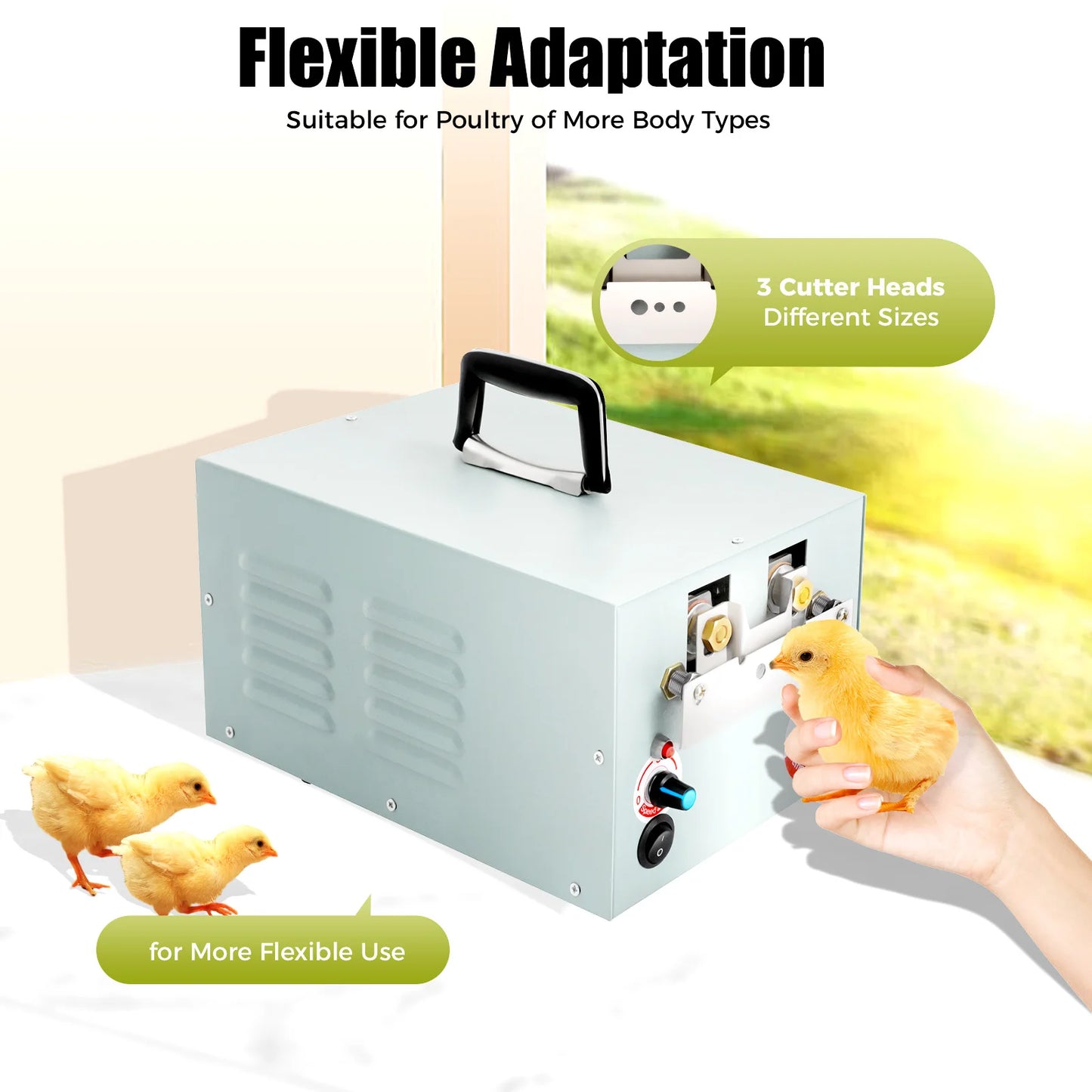 110V Automatic Chicken Debeaking Machine Electric Poultry Beak Trimmer High Speed Adjustable Temperature Farm Tool