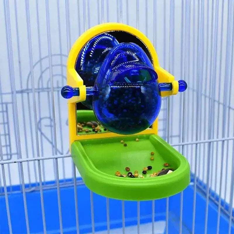 1PCS Pet Bird Toys for Parrots Bird Cage Feeder Foraging Intelligence Fun Training Leaking Food Props Random Color Accessories