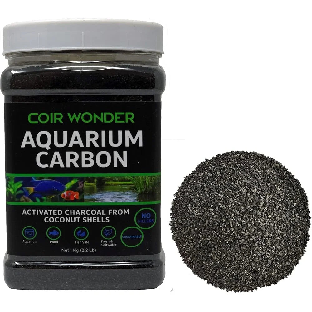 100 Percent Coconut Shell Activated Charcoal Granular Water Filter Media for Aquariums Fish Tanks and Ponds Safe Long Lasting Compatible