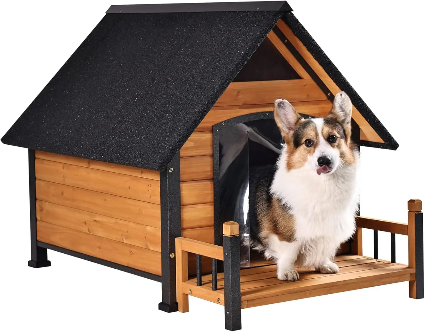 Outdoor Dog House 100 Percent Insulated Dog Kennel with Liner for Winter Thick Material Metal Frame Waterproof