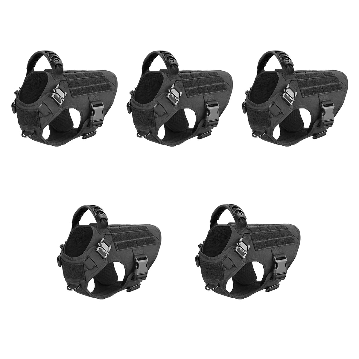 5 Pieces Large Dog Harnesses for German Shepherd and Malinois Training and Walking Vests for Medium and Large Dogs