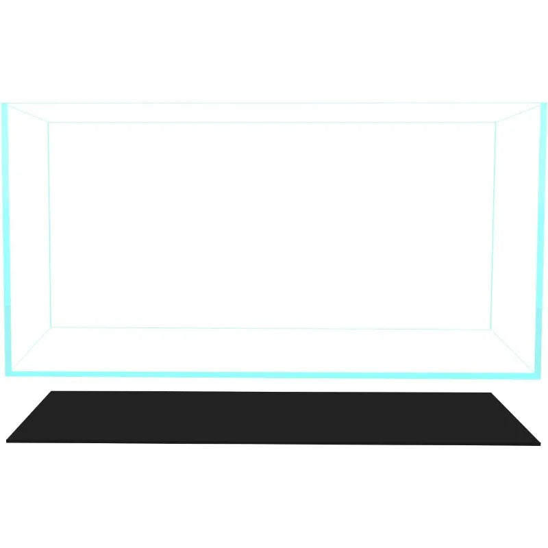48 Gallon Rimless Low Iron Fish Tank Nova Clear Ultra White Mitered Edges Translucent Glass Anata Series Aquarium with Black Foam Leveling Mat