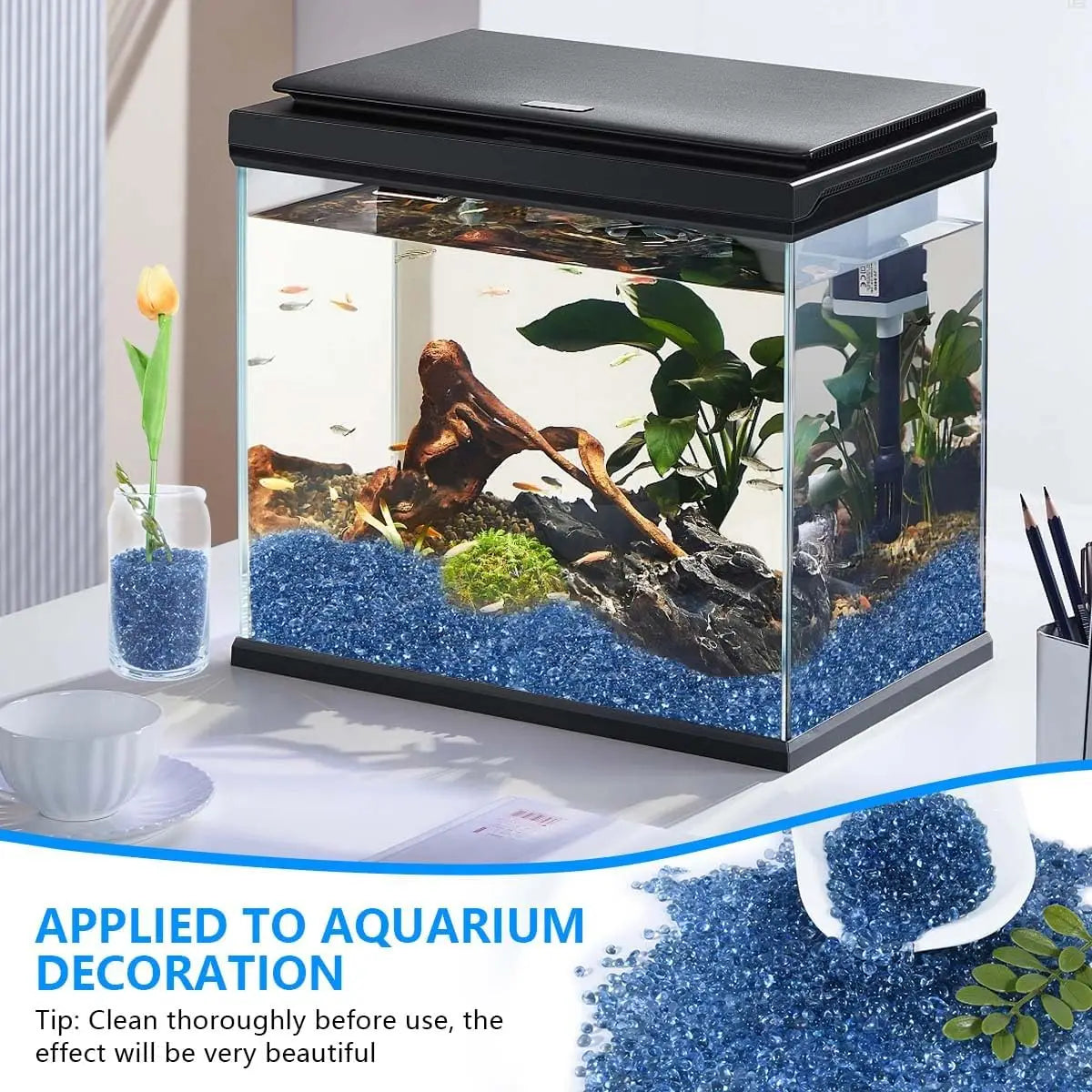 One Pound Clear Sea Glass Stones Aquarium Gravel Decor