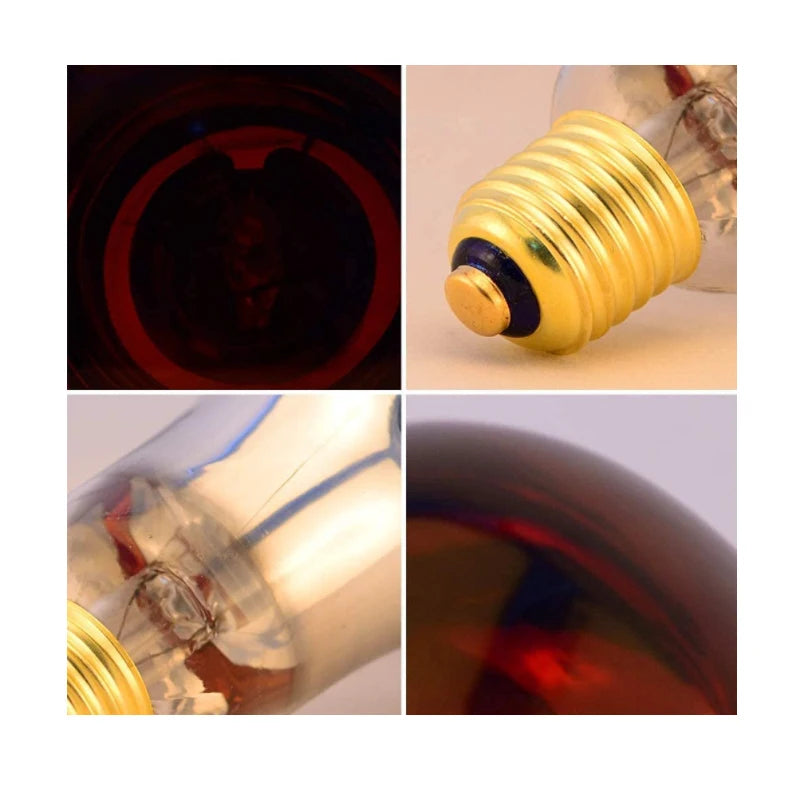 BONGBADA Infrared Heating Lamp for Chickens Ducks Piglets Pets Food Physiotherapy Red White R125 100W 275W