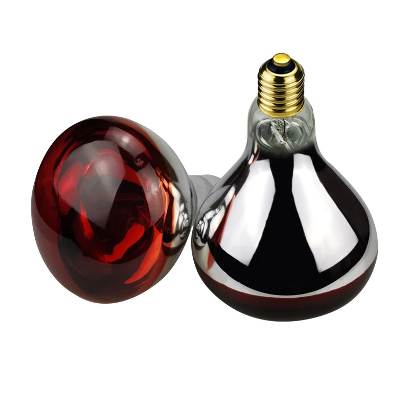 BONGBADA Infrared Heating Lamp for Chickens Ducks Piglets Pets Food Physiotherapy Red White R125 100W 275W