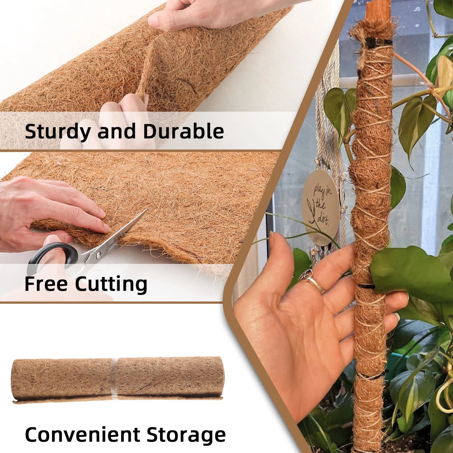 Coco Liner Roll, 16 x 160 Inch Coconut Fiber Liners
