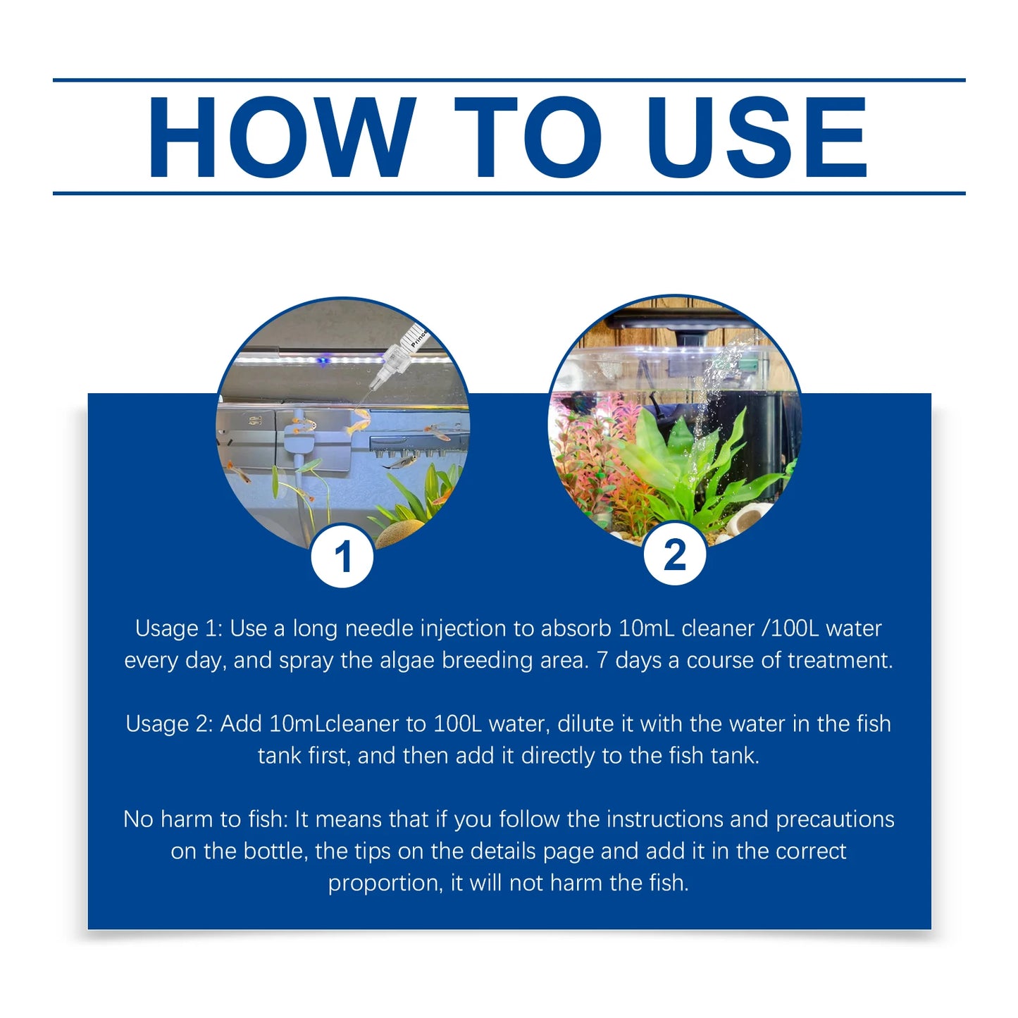 Yegbong Natural Fish Tank Water Cleaner for Algae Control and Clear Water