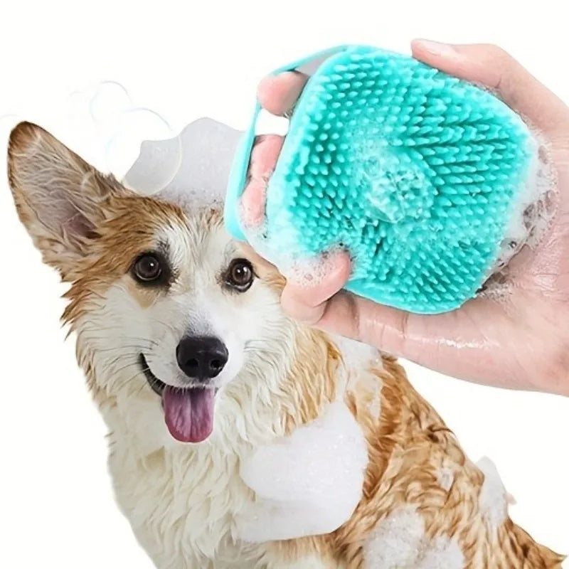Pet Bathing Brush 2 Pack Silicone Massage Mitts For Dogs And Cats