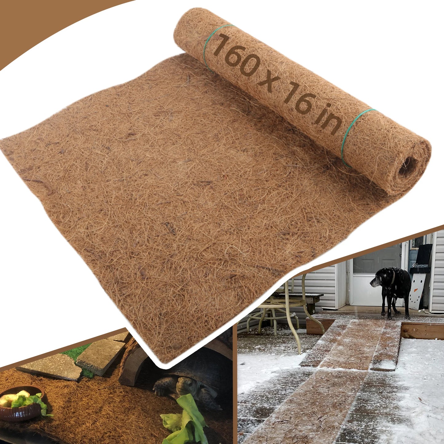 Coco Liner Roll, 16 x 160 Inch Coconut Fiber Liners