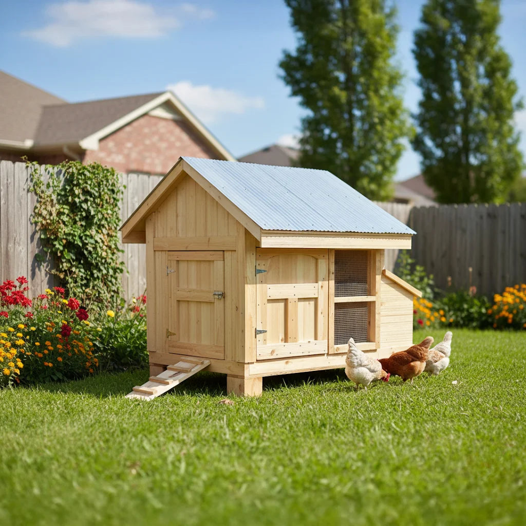 Small Chicken Coop Printed Plans 5x3 Ft For 6 To 10 Chickens Easy DIY 2x4 Woodworking Guide Booklet No Materials